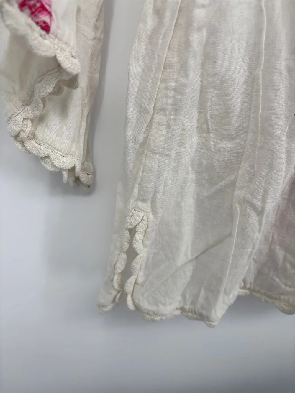 Free People Misty Meadow Embroidered flare sleeve Boho Dress size 4